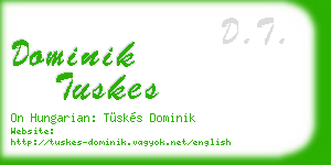 dominik tuskes business card