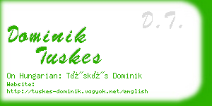 dominik tuskes business card